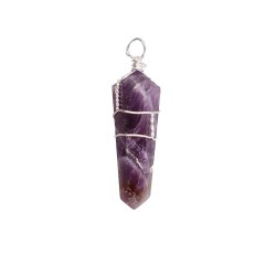 Collana Amatista Biterminata Argento: Eleganza e Energia Naturale