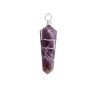 Silver Plated Amethyst Biterminate Pendant