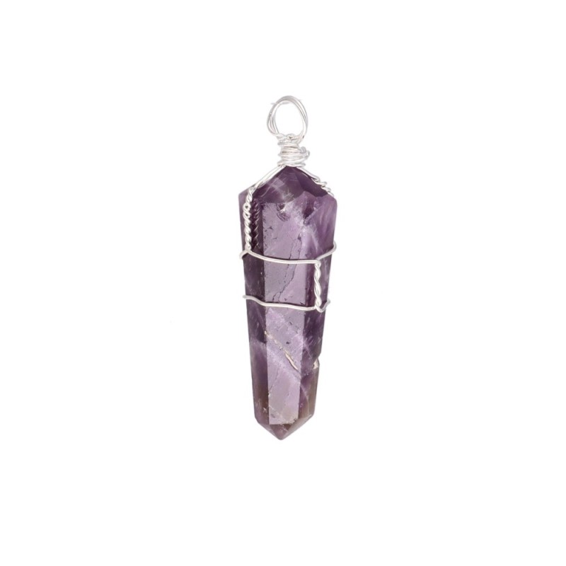 Collana Amatista Biterminata Argento: Eleganza e Energia Naturale