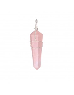 Pendentif en quartz rose...