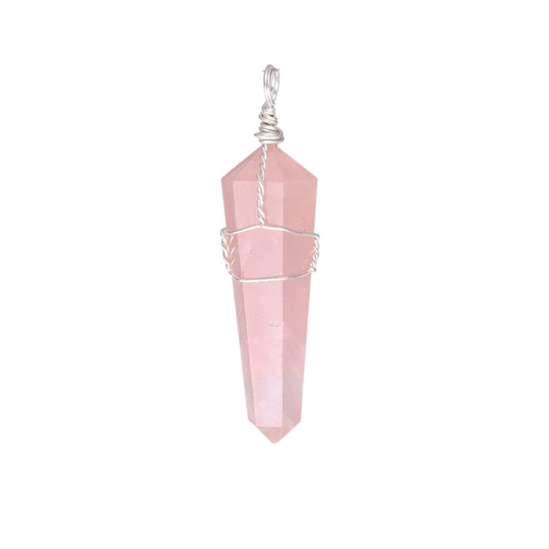 Collana in Quarzo Rosa Biteraminato in Argento: Amore e Guarigione