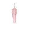 Sterling Silver Plated Rose Quartz Pendant