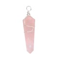 Sterling Silver Rose Quartz Pendant: Love and Healing