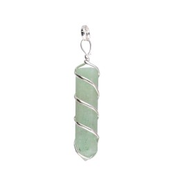 Pendente Punta di Quarzo Verde: Eleganza e Energia Naturale