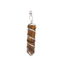 Tiger's Eye Spiral Pendant: Strength and Balance in Silver
