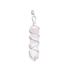 Ciondolo Punta di Quarzo con Spirale in Argento: Eleganza ed Energia