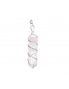 Quartz Pendant with Spiral...