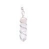 Quartz Pendant with Spiral in Silver Plating