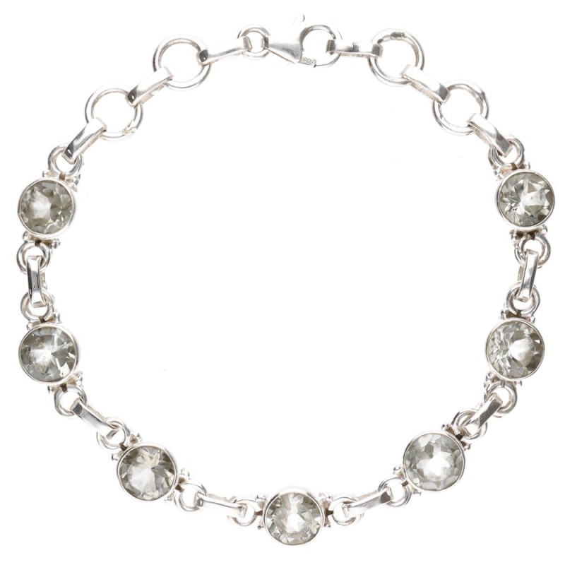 Bracciale in Amatista Verde in Argento Sterling 925