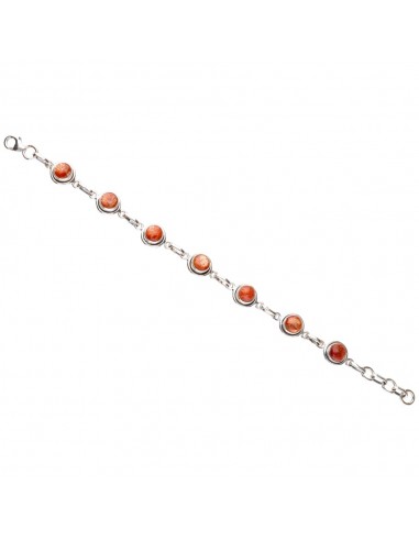 Pulseira de prata esterlina 925 Sunstone