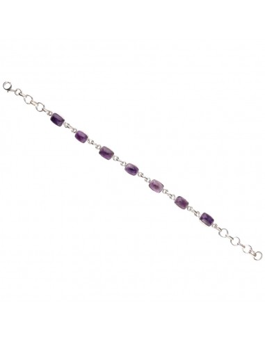 Pulseira de Ametista em Prata de Lei 925