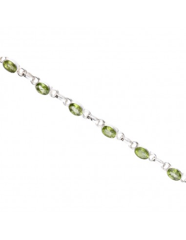 Bracciale con perle di peridoto su...