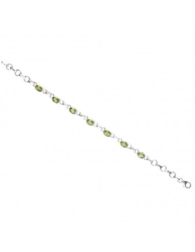 925 Sterling Silver Peridot Faceted...