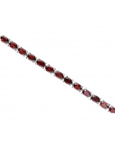 Bracelet ovale en argent...