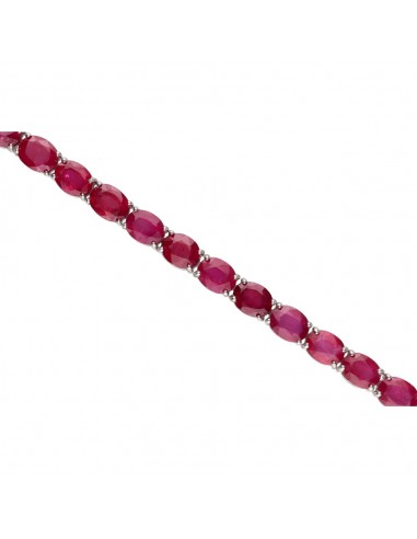 Bracciale con rubini sfaccettati in...