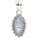 Moonstone Eye Pendant in 925 Sterling Silver -A