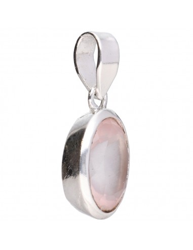 Colgante Óvalo de Cuarzo Rosa...