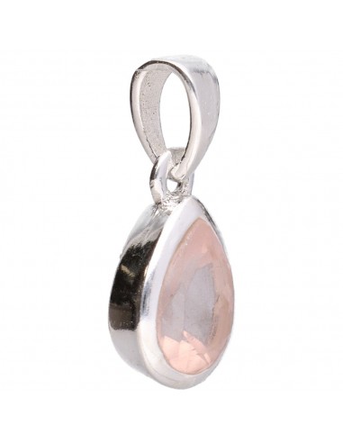 Medium Faceted Rose Quartz Pendant in...