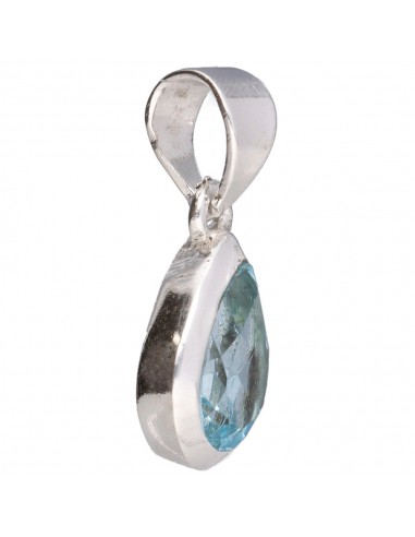 Colgante Gota de Topacio Azul...