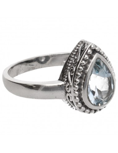 Anillo Bohemio de Topacio Azul en...