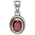 Pendente Bohemio in Granato in Argento Sterling 925