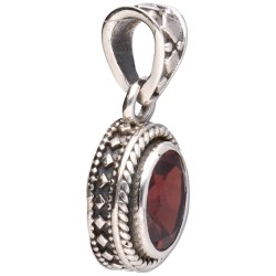 Pendente Bohemio in Granato in Argento Sterling 925