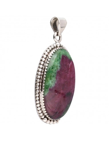 Ruby Pendant with Zoisite in 925...
