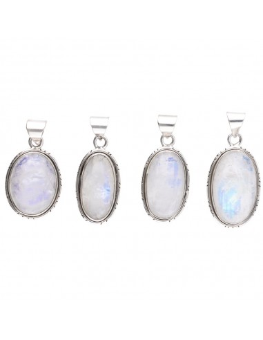 Random Oval Moonstone Pendant in 925...