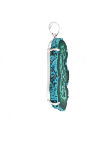Pendentif Malachite en argent 925 (38H)