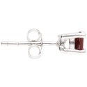 925 Sterling Silver Faceted Garnet Earrings: Mini and Elegant