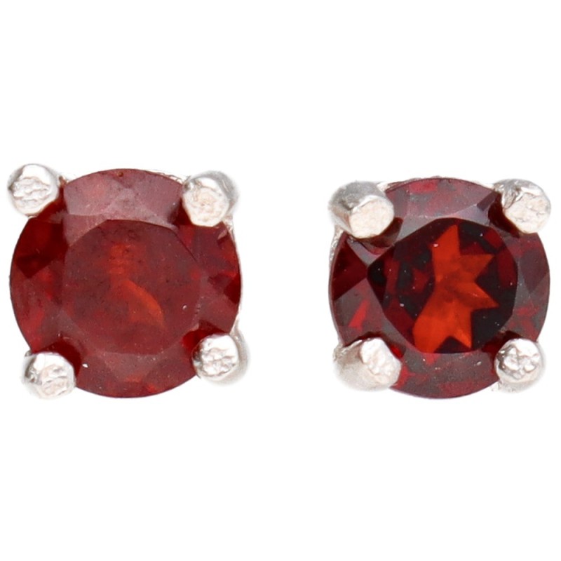Orecchini Granato Facettato Argento 925: Mini ed Eleganti