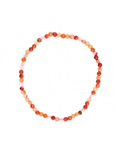 Pulsera Facetada de Cornalina 3mm