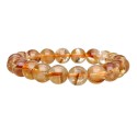 Bracelet de Citrine 10mm : Energie solaire et vitalité : Bijoux naturels