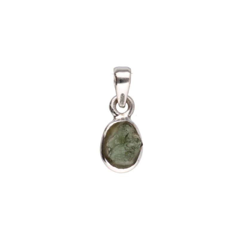 Pendente in Moldavite in Argento Sterling 925 (0,5 - 0,9gr)