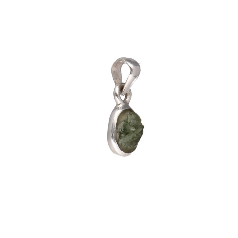 Pendente in Moldavite in Argento Sterling 925 (0,5 - 0,9gr)