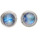 Boucles d'oreilles pierre de lune en argent 925 : Bijoux féminins et mystiques