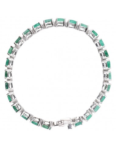 Bracciale con Smeraldo sfaccettato in...