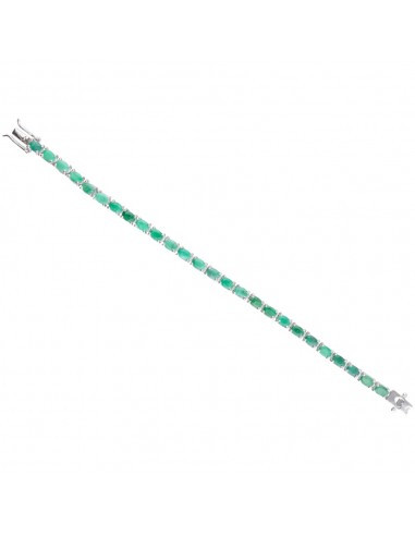 Bracciale con Smeraldo sfaccettato in...