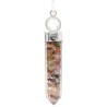 Colgante Turmalina Multicolor con Resina en Baño de Plata