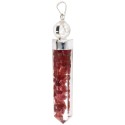 Garnet and Quartz in Resin Pendant: Elegance and Energy