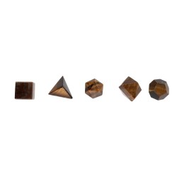 Gioco di Forme Platoniche in Occhio di Tigre