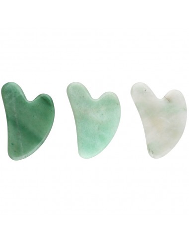 Masajeador Gua Sha de Cuarzo Verde -1-