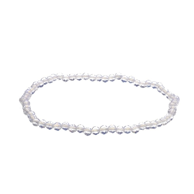Bracciale in Opalina Faccettata 3mm: Eleganza e Delicatezza