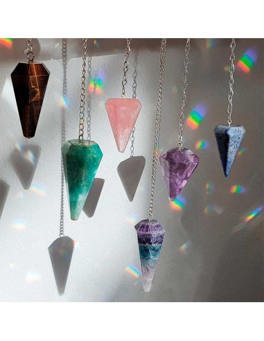 Rose Quartz Faceted Pendulum (FAC44)