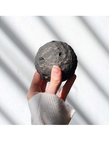 Luna de Obsidiana Plateada Grande