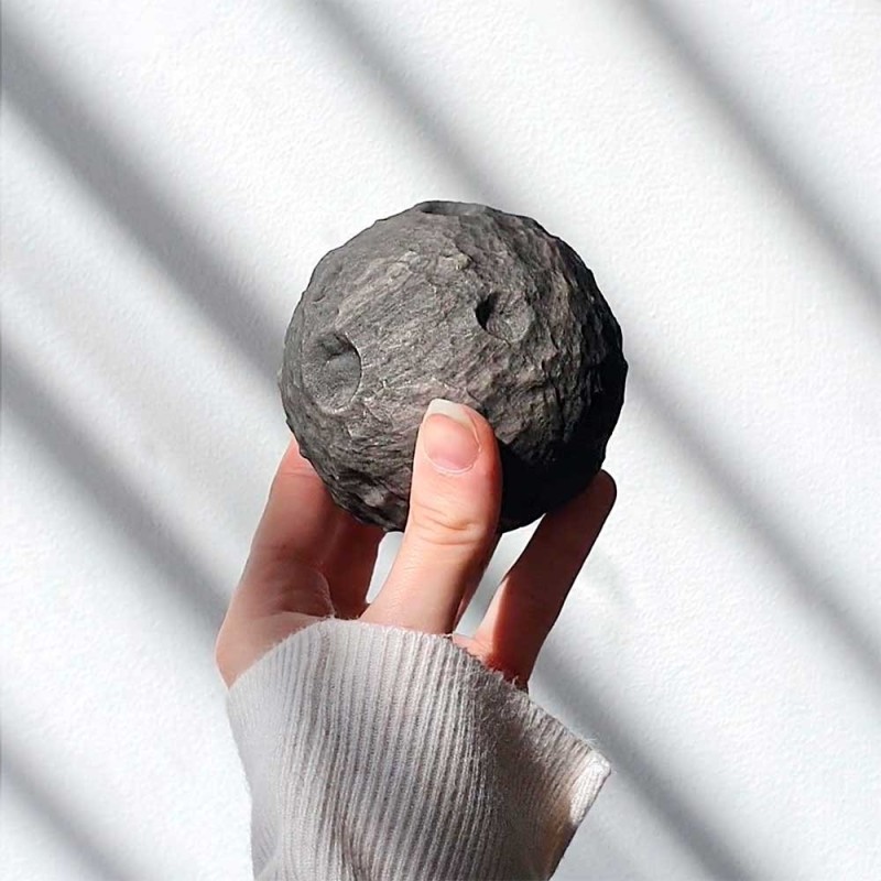 Luna di Obsidiana Argentata Grande sfera