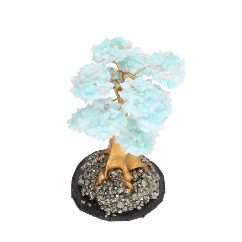 Albero di Amazonite Mini con Base di Pirite