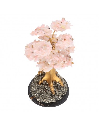 Mini Pink Opal Tree with Pyrite Base