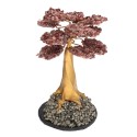 Árbol de Jaspe Rojo Mini con Base de Pirita