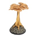 Árbol de Jaspe Amarillo Mini con Base de Pirita